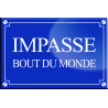 Impasse bout du monde - 20x13,2cm - Sticker/autocollant