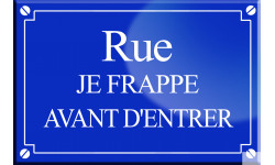 Rue je frappe avant d'entrer - 20x13,2cm - Sticker/autocollant