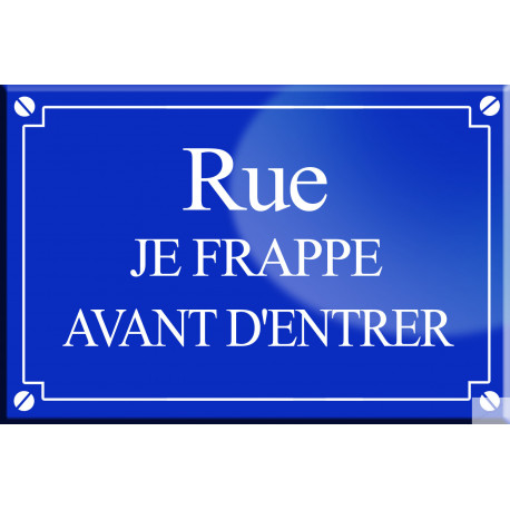 Rue je frappe avant d'entrer - 20x13,2cm - Sticker/autocollant