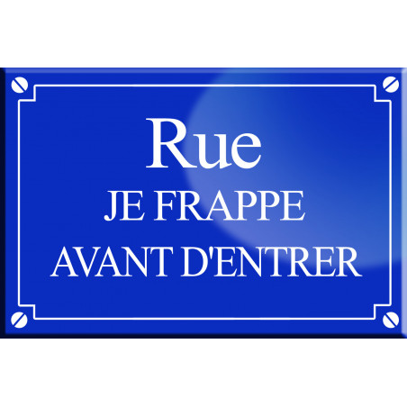 Rue je frappe avant d'entrer - 20x13,2cm - Sticker/autocollant