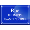 Rue je frappe avant d'entrer - 20x13,2cm - Sticker/autocollant