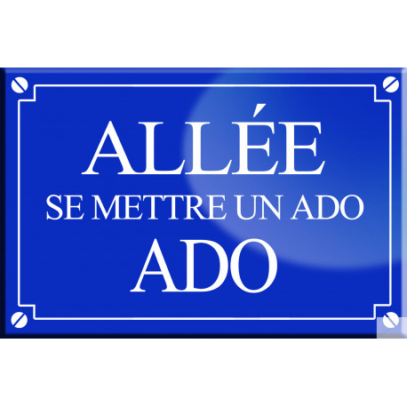 Allée se mettre un ado ado - 20x13,2cm - Sticker/autocollant