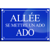 Allée se mettre un ado ado - 20x13,2cm - Sticker/autocollant