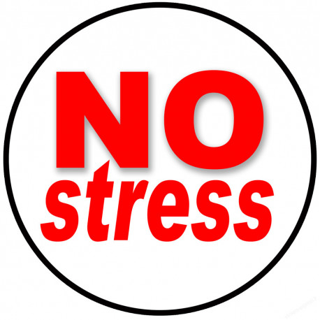 No stress - 15cm - Sticker/autocollant