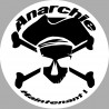 anarchiste blanc - 5x5cm - Sticker/autocollant