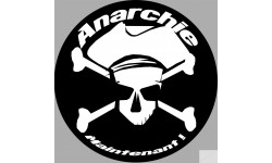 anarchiste noir - 20x20cm - Sticker/autocollant