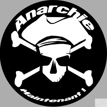 anarchiste noir - 20x20cm - Sticker/autocollant