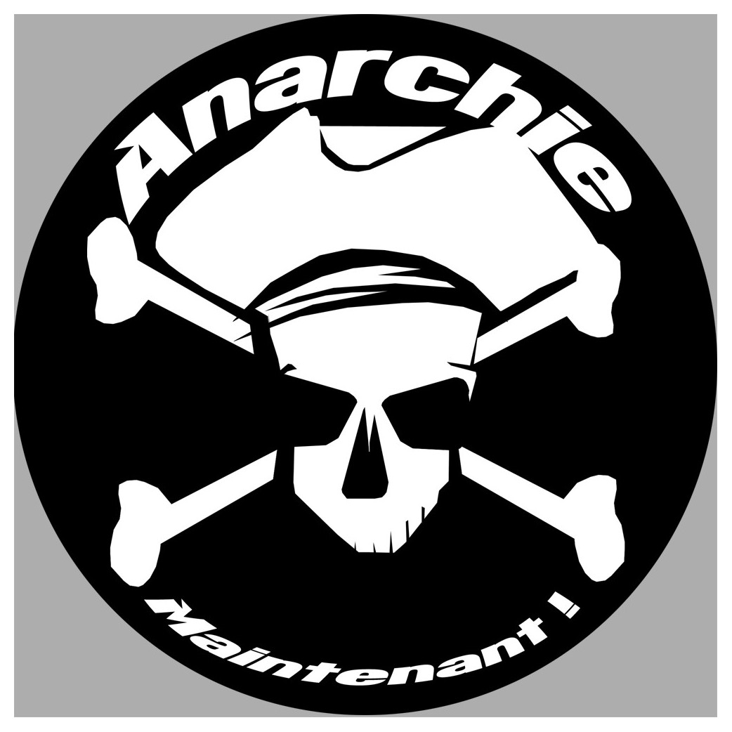 anarchiste noir - 10x10cm - Sticker/autocollant