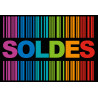 solde ambiance code barre noir - 15x10cm - Sticker/autocollant