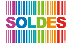 solde ambiance code barre - 30x20.5cm - Sticker/autocollant