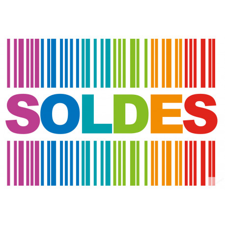 solde ambiance code barre - 30x20.5cm - Sticker/autocollant