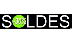 solde design 30% - 21x4,4cm - Sticker/autocollant