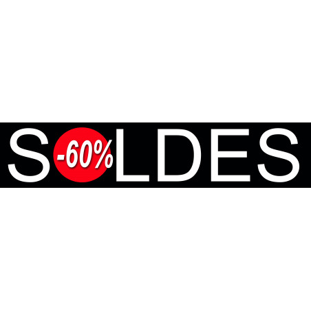 solde design 60% - 26x6cm - Sticker/autocollant