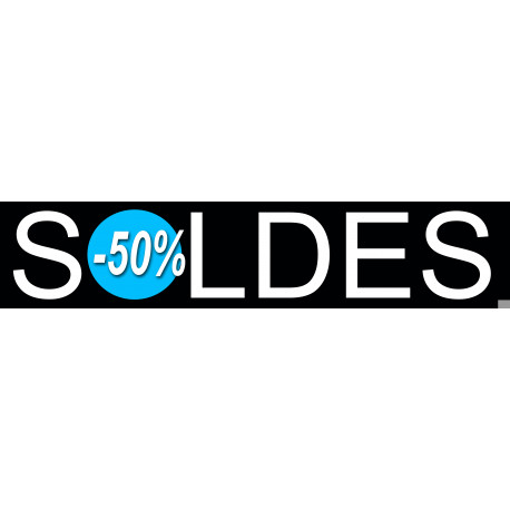 solde design 50% - 26x6cm - Sticker/autocollant