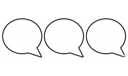 Bulles BD à personnaliser vers la droite - 3 stickers de 5cm - Sticker/autocollant