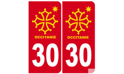 immatriculation 30 Occitanie - Sticker/autocollant