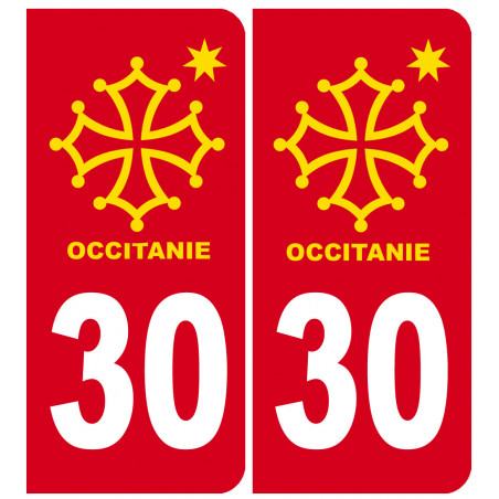 immatriculation 30 Occitanie - Sticker/autocollant