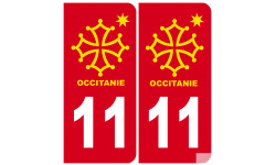 immatriculation 11 Occitanie - Sticker/autocollant