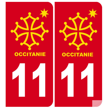 immatriculation 11 Occitanie - Sticker/autocollant