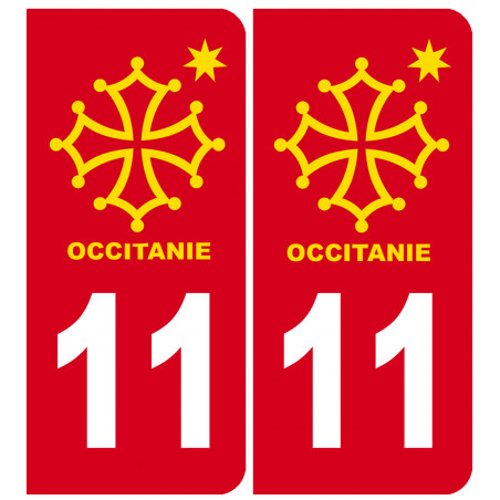 immatriculation 11 Occitanie - Sticker/autocollant