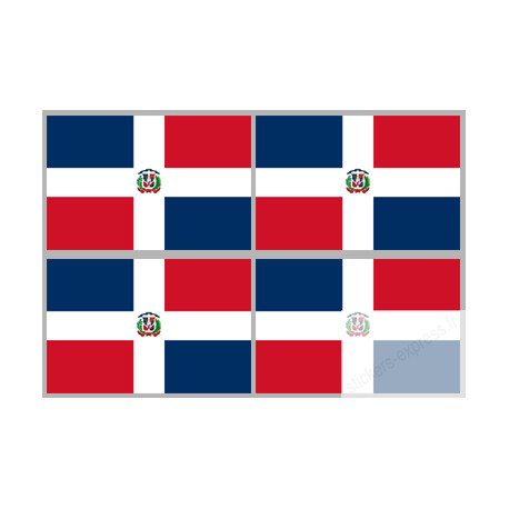 Stickers / autocollants drapeau République dominicaine 2 Stickers / autocollants drapeau République dominicaine 2
