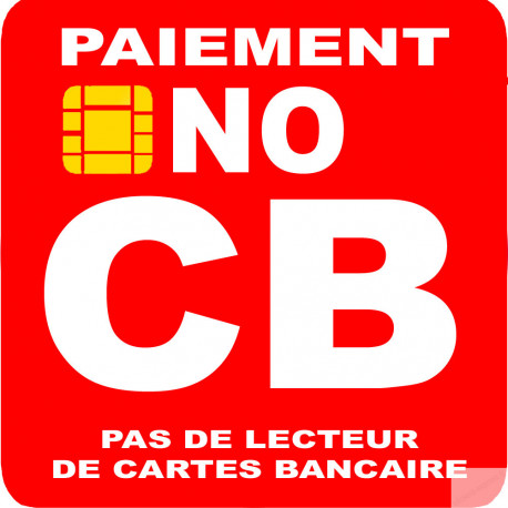 paiement NO CB - 5cm - Sticker/autocollant