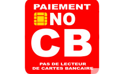 paiement NO CB - 10cm - Sticker/autocollant