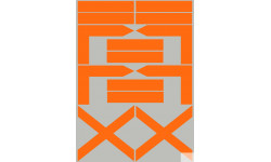 balises circuits GR équestre - 14 pièces - Sticker/autocollant