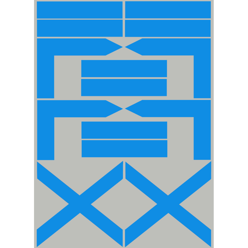 balises circuits GR bleu - 14 pièces - Sticker/autocollant