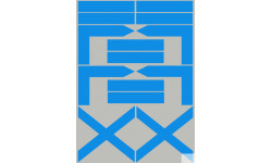 balises circuits GR bleu - 14 pièces - Sticker/autocollant