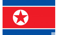Drapeau Corée du Nord - 5 x 3.3 cm - Sticker/autocollant