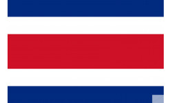 Drapeau Costa Rica - 19.5 x 13 cm - Sticker/autocollant