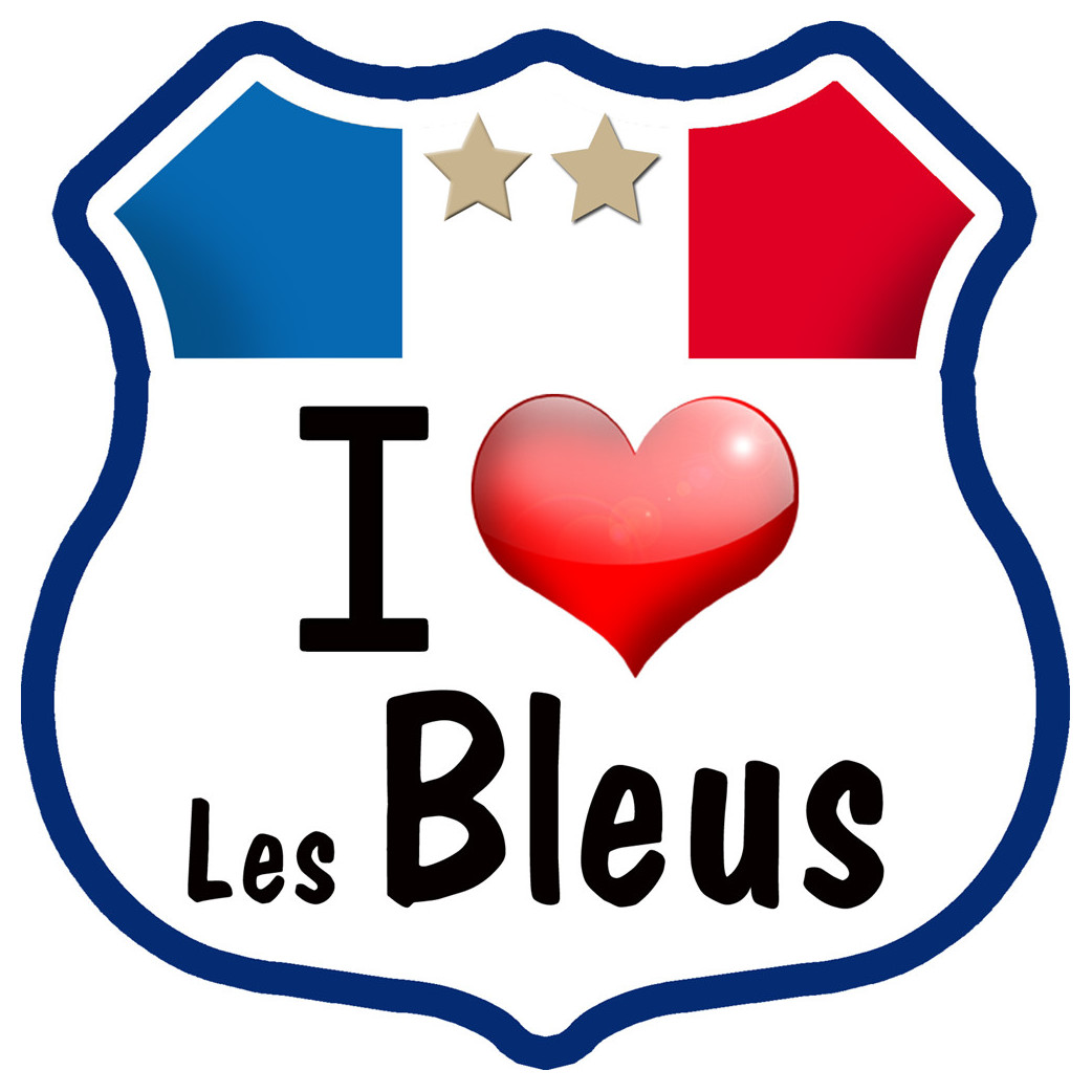 I love les bleus ! - 5x5cm - Sticker/autocollant