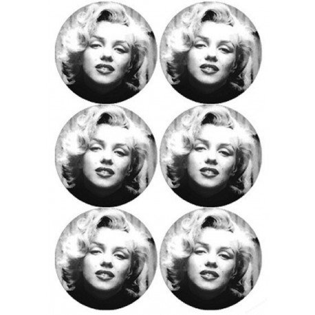 Marilyn Monroe (6 fois 9 cm) - Sticker/autocollant