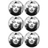 Marilyn Monroe (6 fois 9 cm) - Sticker/autocollant