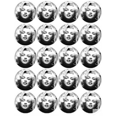 Marilyn Monroe (20 stickers de 9 cm) - Sticker/autocollant