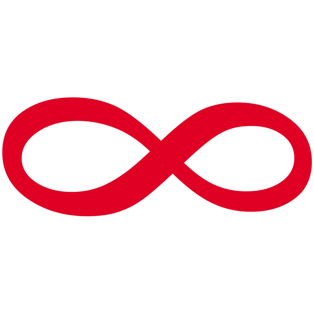 symbole infini - 29x11.5cm - Sticker/autocollant