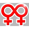 amour infini lgbt lesbien - 10x8cm - Sticker/autocollant