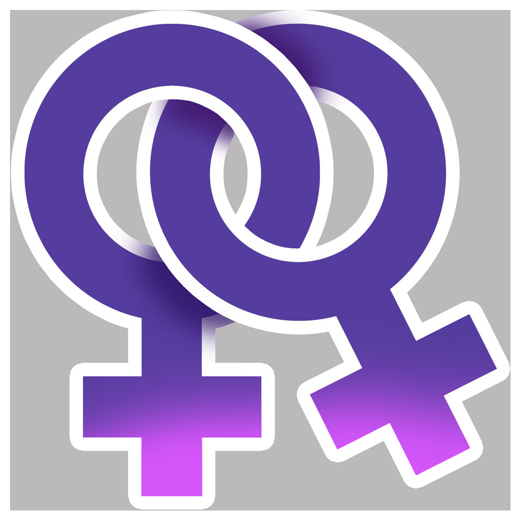 symbole d'attachement gay lesbien - 20x20cm - Sticker/autocollant