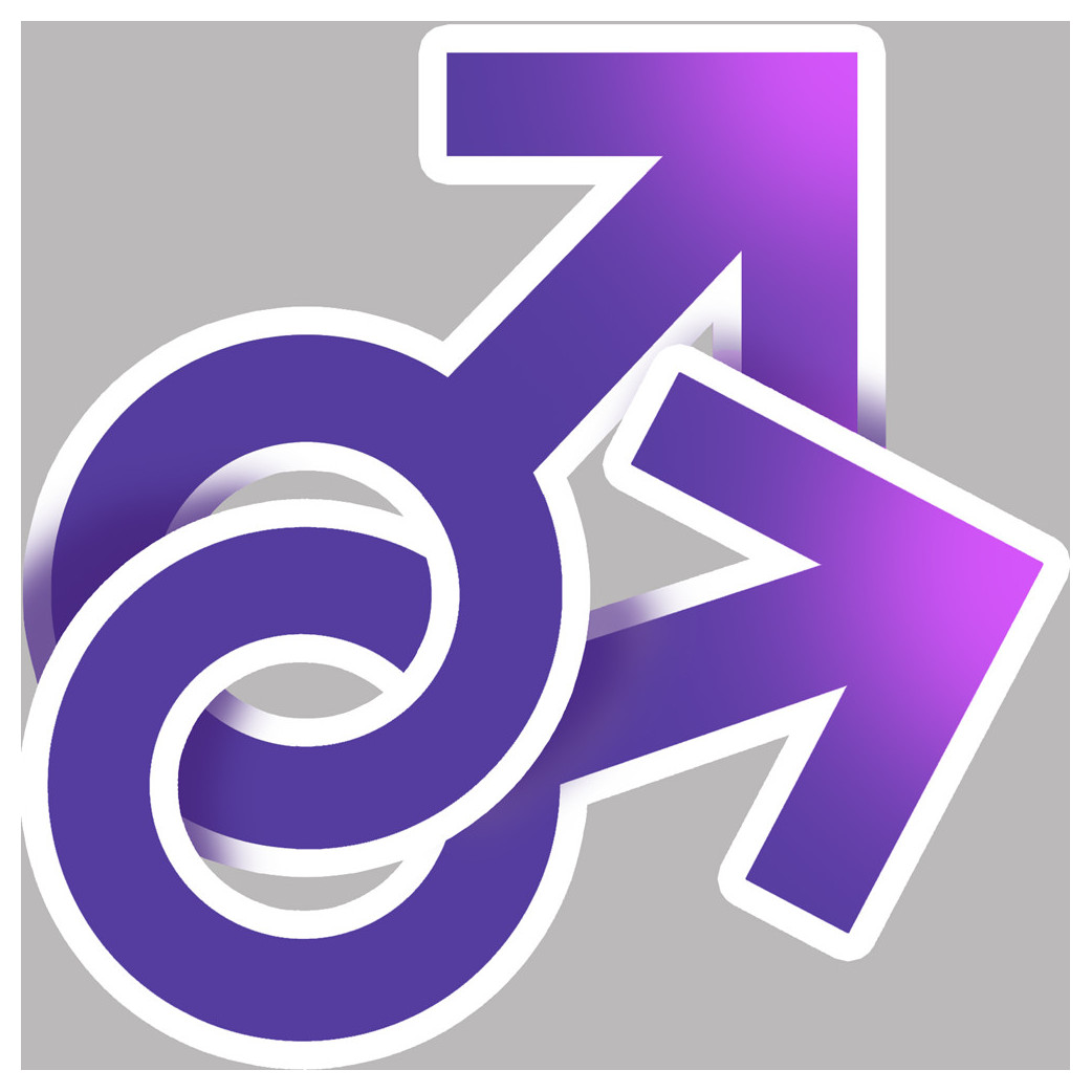 symbole lgbt d'attachement gays - 20x20cm - Sticker/autocollant