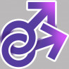 symbole lgbt d'attachement gays - 20x20cm - Sticker/autocollant