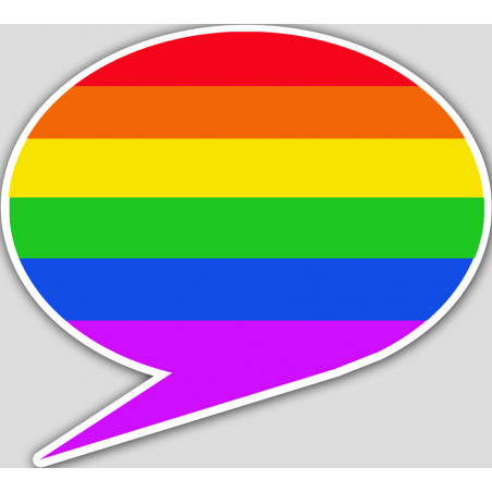 Bulle LGBT - 5x4.5cm - Sticker/autocollant