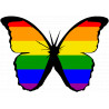 effet papillon LGBT - 10x7cm - Sticker/autocollant