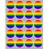  drapeau LGBT - 20 stickers de 5cm - Sticker/autocollant