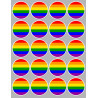  drapeau LGBT - 20 stickers de 5cm - Sticker/autocollant