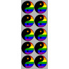 YIN YANG LGBT - 10 stickers de 5cm - Sticker/autocollant