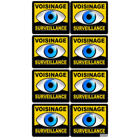 voisinage surveillance - 8fois 5cm - Sticker/autocollant