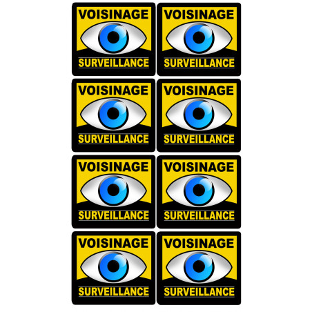 voisinage surveillance - 8fois 5cm - Sticker/autocollant