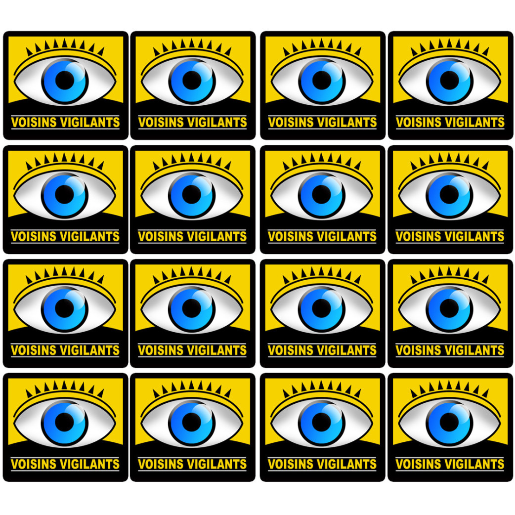 voisinage surveillance - 16fois 5cm - Sticker/autocollant