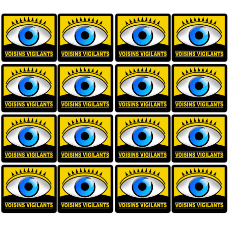 voisinage surveillance - 16fois 5cm - Sticker/autocollant